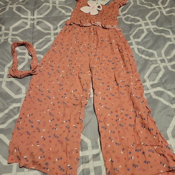 NWT Girls Romper Size 4 with Matching Headband - Picture 5 of 6